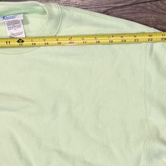 Champion Reverse Weave Sweatshirt Mens L Mint Green Crewneck Pullover Logo - Picture 5 of 9
